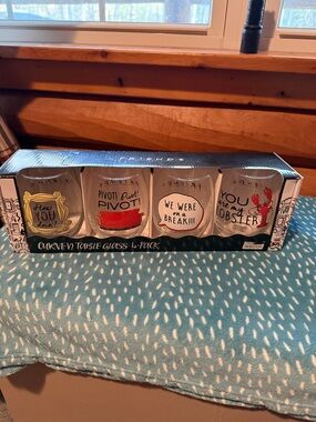 Friends Curved Table Glass 4-Pack - TV Quote Glasses